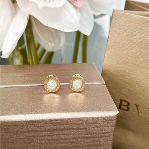 Bulgari Gold and Diamond Earrings